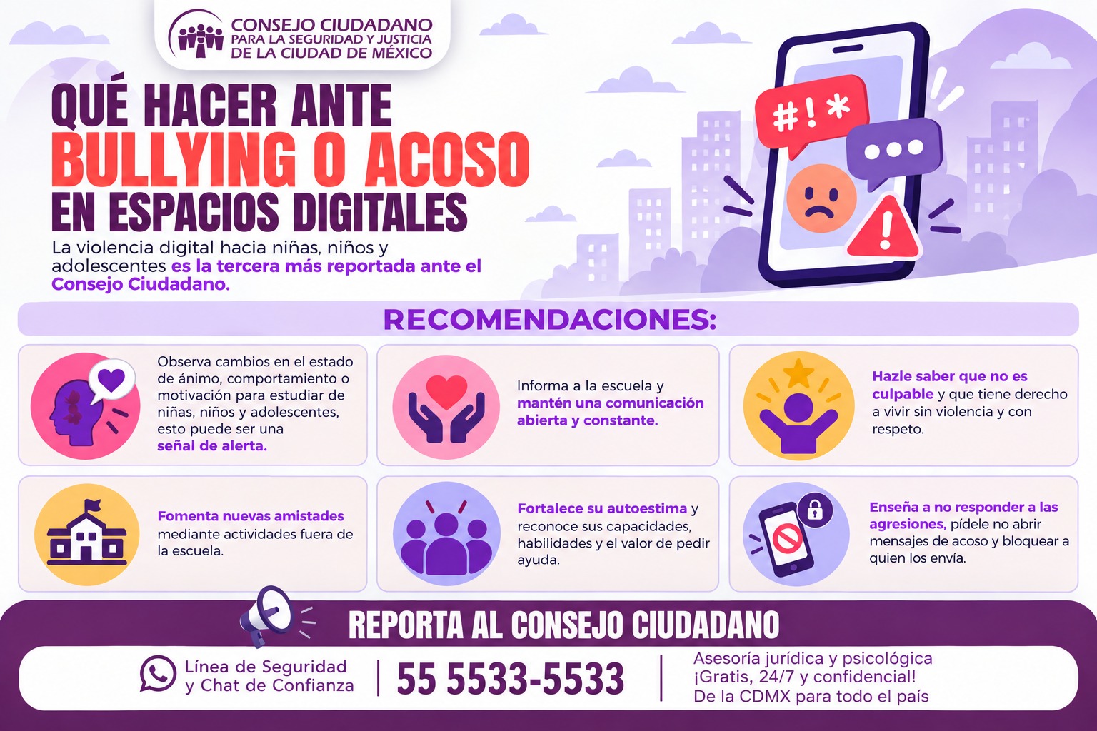 FORTALECE CONSEJO CIUDADANO PREVENCIÓN DE BULLYING Y ACOSO ESCOLAR EN EL MARCO DE LA REGULACIÓN DEL USO DE CELULARES